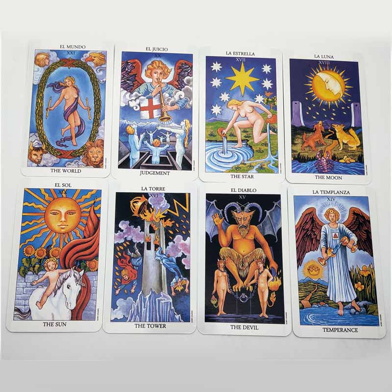 English Fate Divination Tarot Card set by DoubleMfashion, featuring intricate designs and vibrant illustrations.