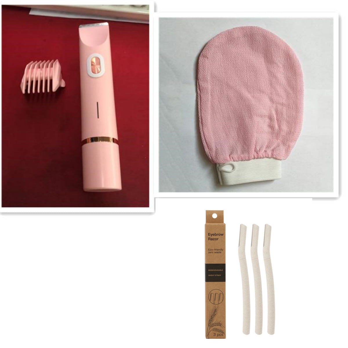 DoubleMfashion 2-in-1 women's electric shaver with double head for trimming body and pubic hair, suitable for wet and dry use.