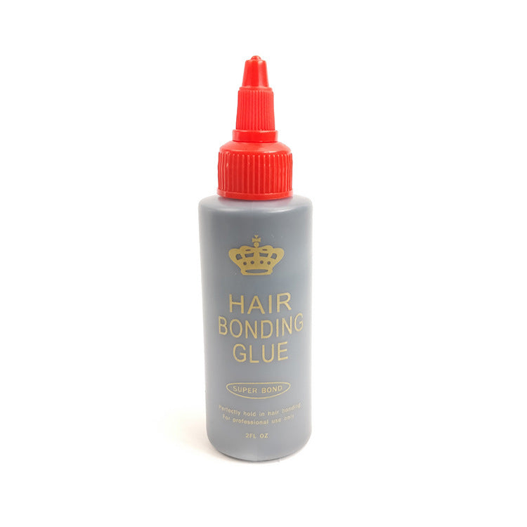 Ecological hair extension eyelash glue by DoubleMfashion in a clear bottle with a precision applicator tip.