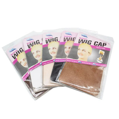 Black nylon wig cap by DoubleMfashion, ventilated design suitable for making wigs.