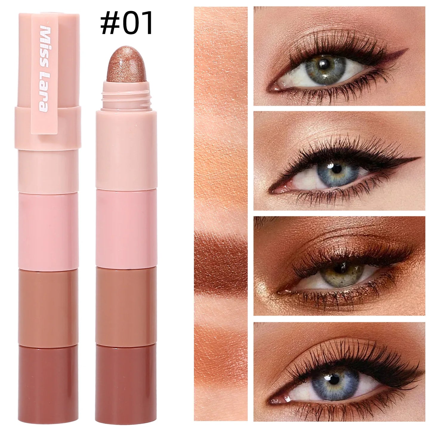 2-in-1 lipstick and eyeshadow set in matte velvet and pearlescent finishes, showcasing vibrant colors and a sleek design.