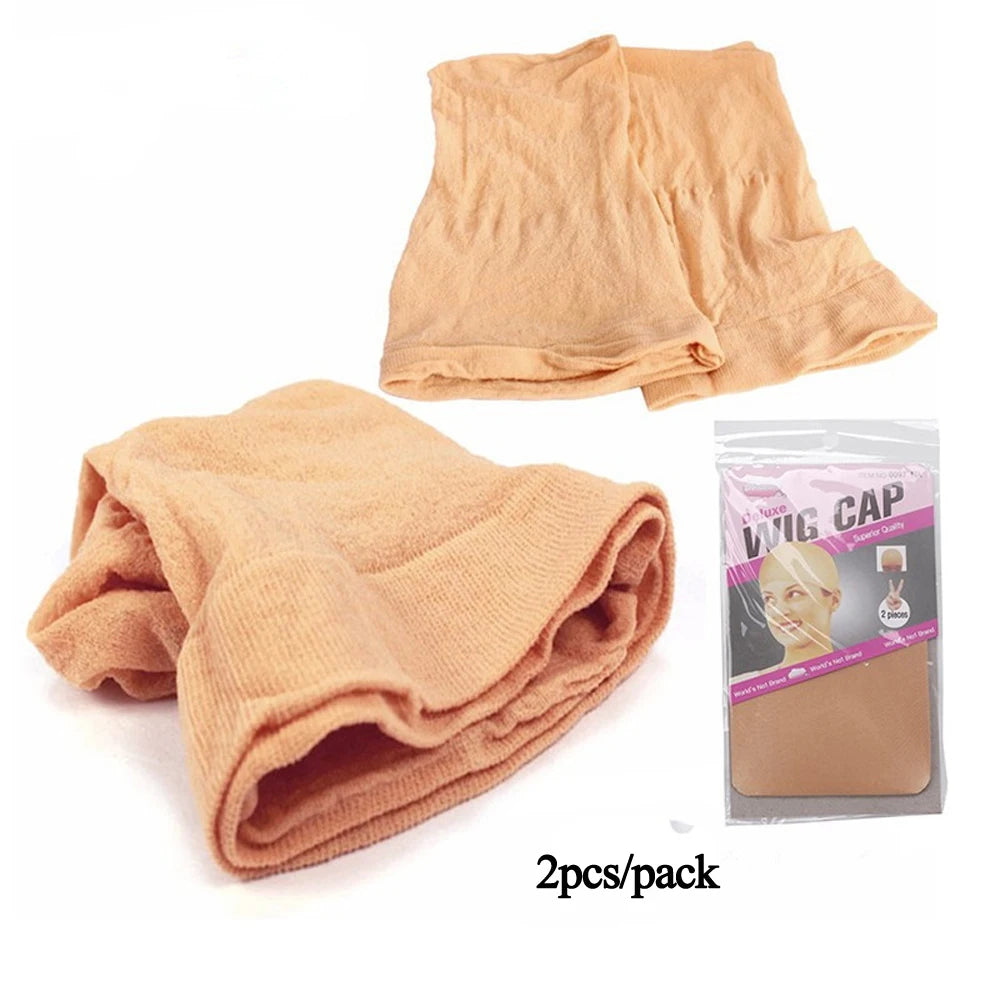 Ventilated black nylon wig cap for women by DoubleMfashion, ideal for making and styling wigs.