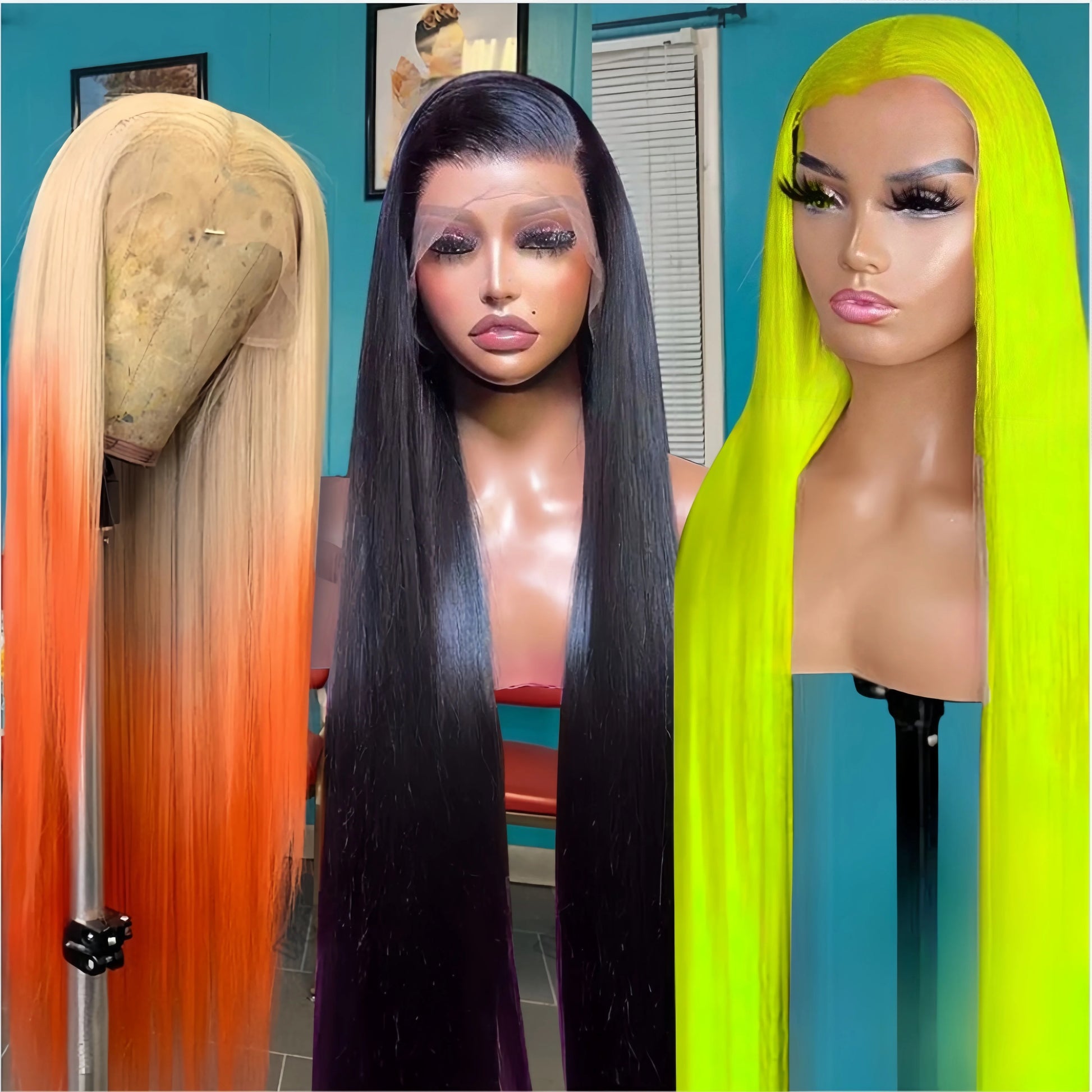 Glueless HD transparent lace frontal wig, 13x4, Brazilian straight curly style for Black women by DoubleMfashion.