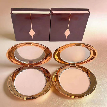 FIX IT GURL! All-in-One Pressed Setting Powder & Concealer in a compact, showcasing its translucent, full coverage formula.