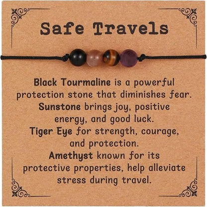 Handmade DoubleMfashion adjustable prayer healing crystal bracelet with elegant stones for spiritual protection and anxiety relief.