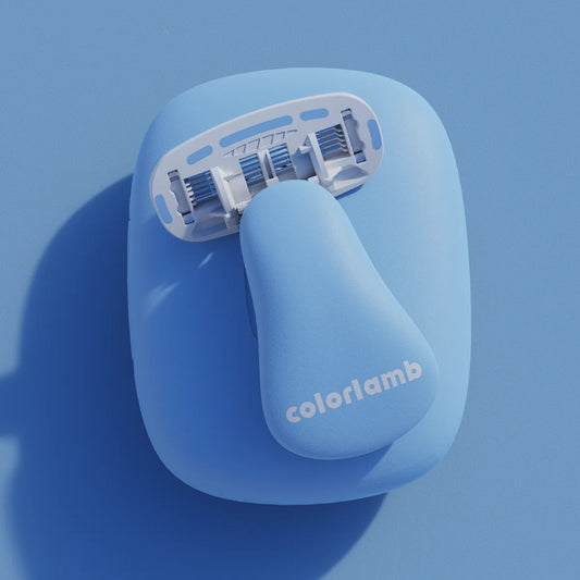 Colorlamb women's portable razor in a sleek design, showcasing the ergonomic handle and sharp blade for easy grooming.