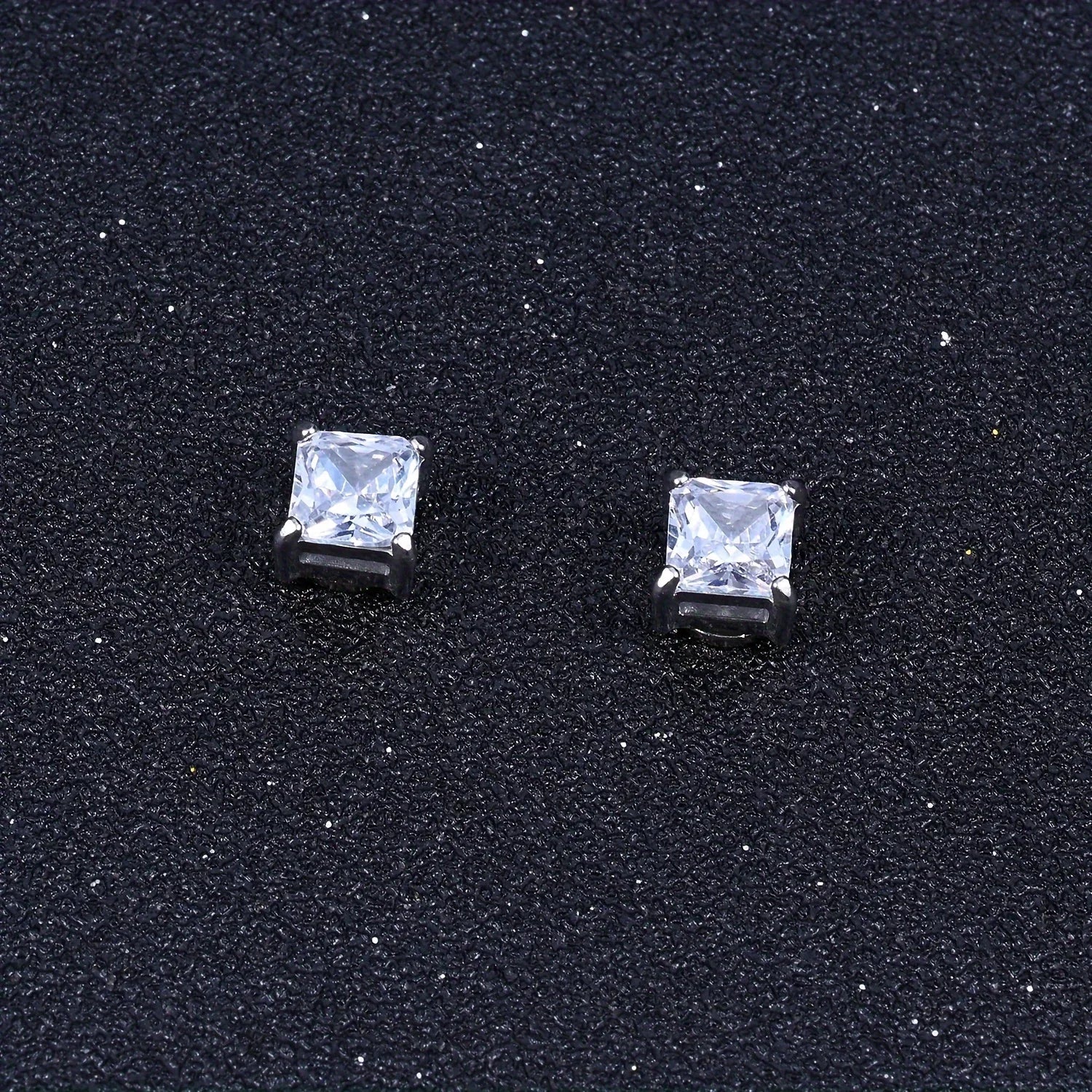 Crystal magnetic ear stud clip earrings for men and women by DoubleMfashion, featuring round zircon design in punk style.