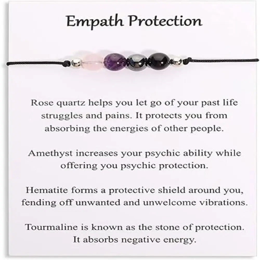 Handmade DoubleMfashion adjustable prayer healing crystal bracelet with elegant stones for spiritual protection and anxiety relief.