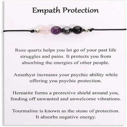 Handmade DoubleMfashion adjustable prayer healing crystal bracelet with elegant stones for spiritual protection and anxiety relief.