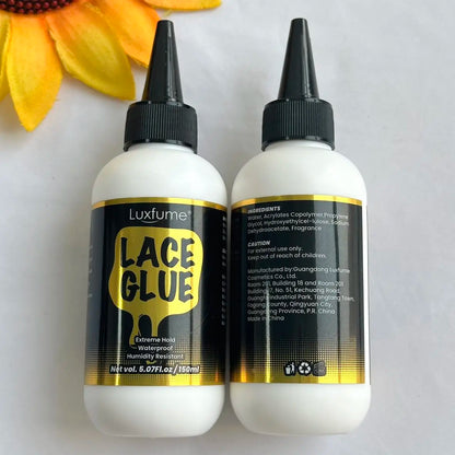 Colle pour perruque DoubleMfashion, adhésif à forte tenue et imperméable, contenu 150ml, avec embout applicateur.