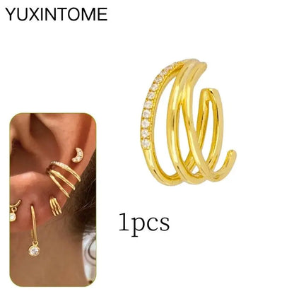 Minimalist 925 sterling silver crystal stud earrings by DoubleMfashion, showcasing a sleek design perfect for parties.