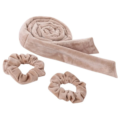 Heatless hair curling rod by Cxbfg, showcasing a flexible design for creating soft curls without heat damage.