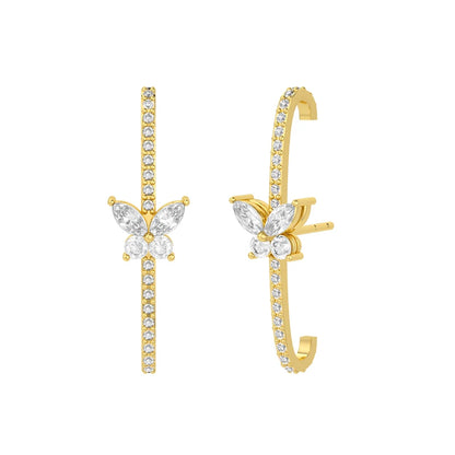 925 sterling silver minimalist crystal stud earrings for women, featuring a sleek needle design and elegant finish.