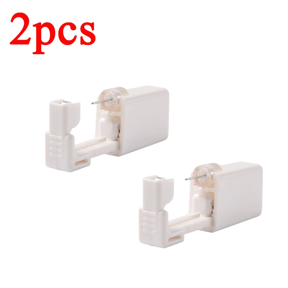 Disposable ear piercing gun kit by DoubleMfashion with studs and nose ring tools for safe body jewelry application.