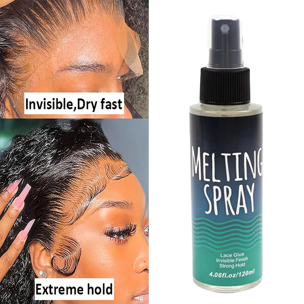 Silky Melt Spray by DoubleMfashion in a sleek bottle, showcasing its smooth texture and instant softness properties.