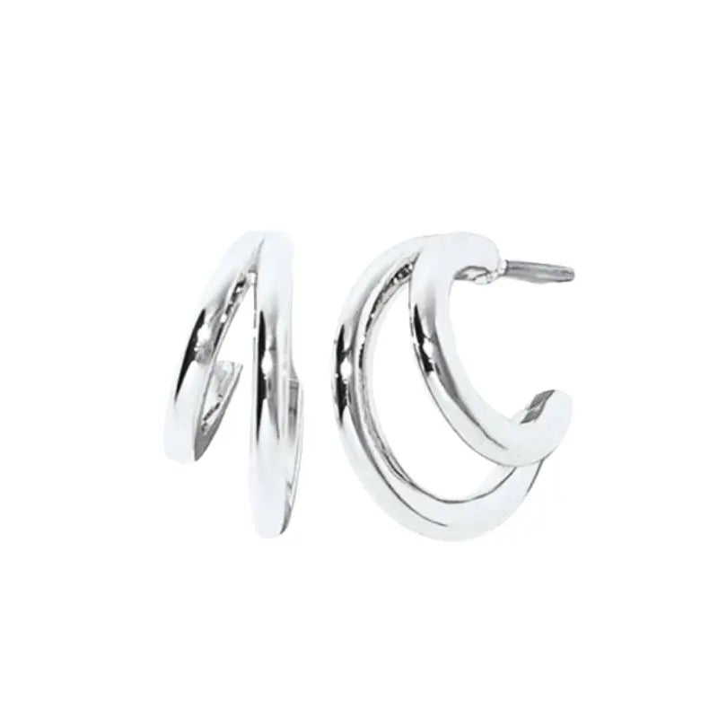 925 Sterling Silver minimalist crystal stud earrings for women, showcasing elegant needle design and fine luxury details.