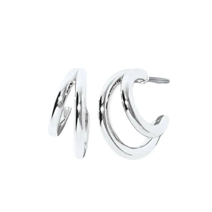 925 Sterling Silver minimalist crystal stud earrings for women, showcasing elegant needle design and fine luxury details.