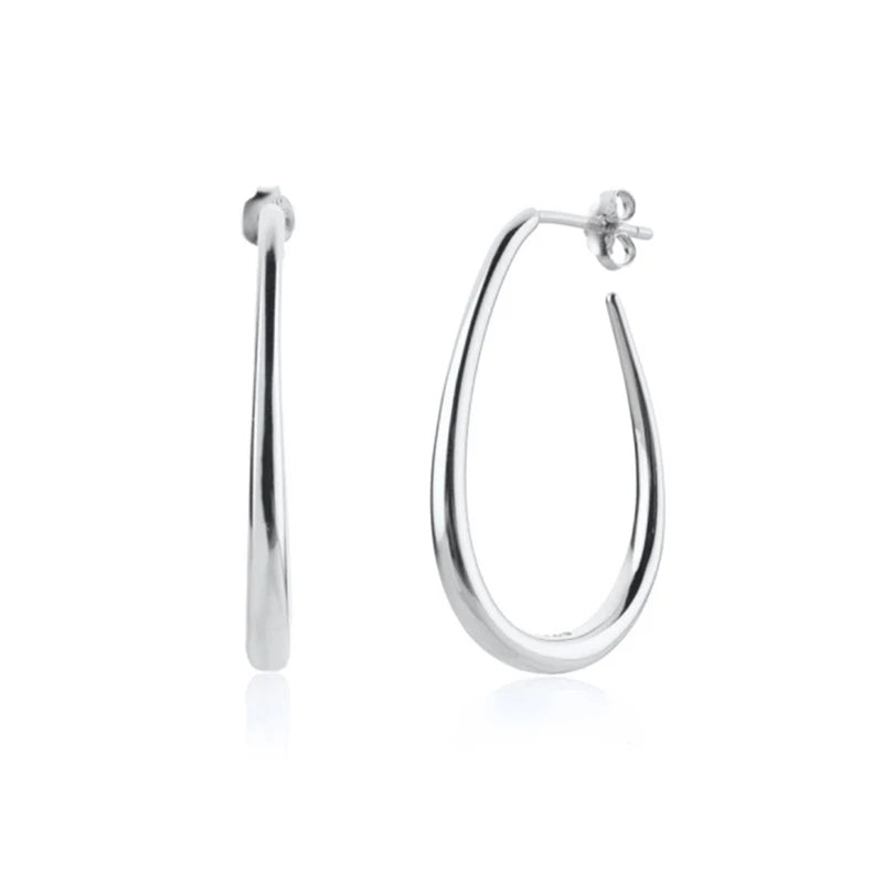 925 Sterling Silver minimalist crystal stud earrings by DoubleMfashion, featuring a sleek design perfect for women's fashion.