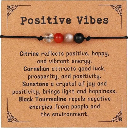 Handmade DoubleMfashion adjustable prayer healing crystal bracelet with elegant stones for empathy and anxiety relief.