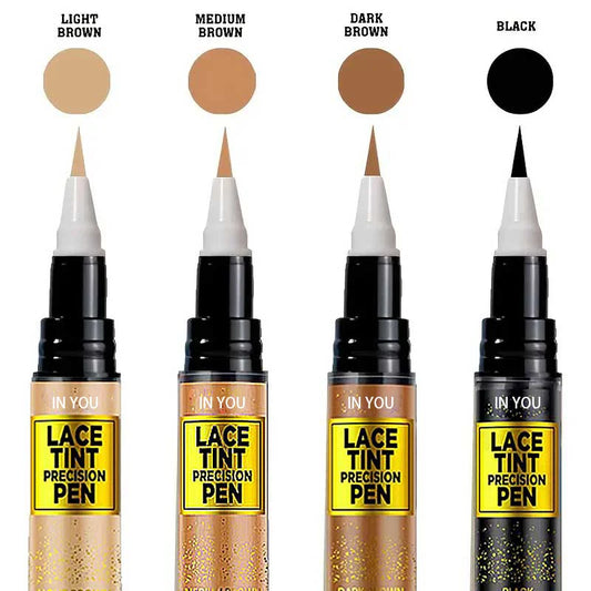 DoubleMfashion Lace Tint Pen for wigs, showcasing natural-looking hair tint with easy application and high viscosity.