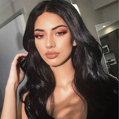 Long curly lace front wig by DoubleMfashion, featuring big waves, perfect for festivals and cosplay events.