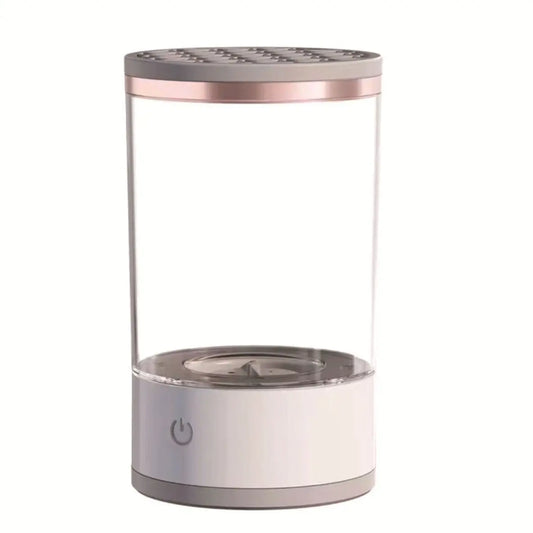 Electric Makeup Brush Cleaner by DoubleMfashion, showcasing a sleek design with brushes being cleaned inside the device.