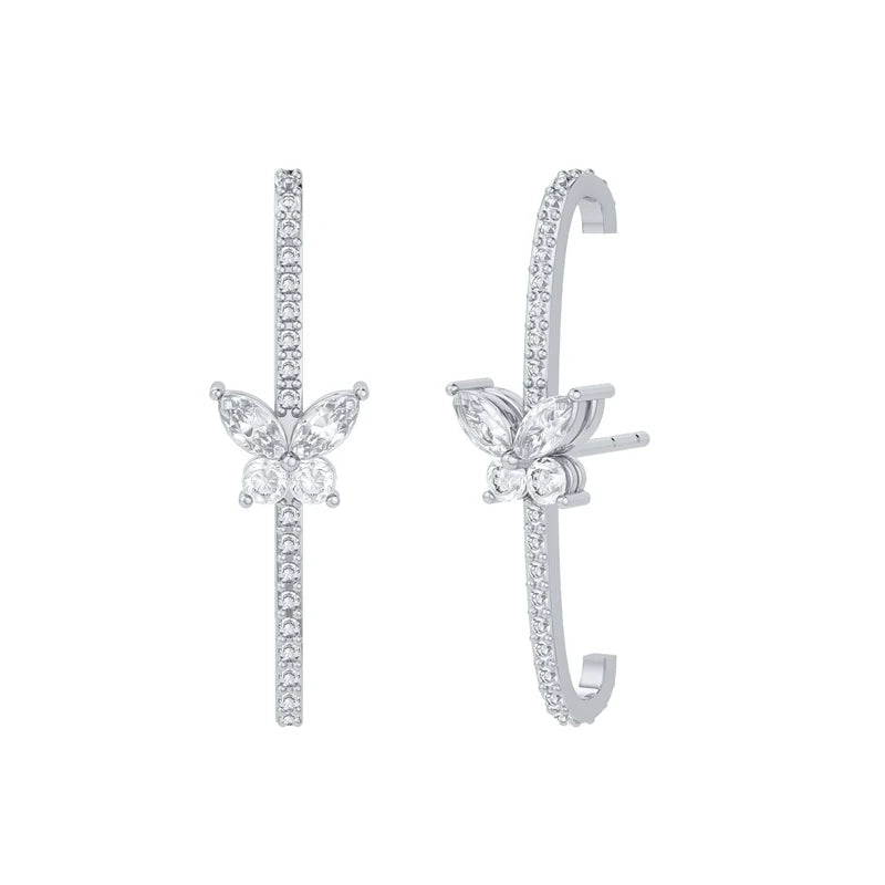 Minimalist 925 sterling silver stud earrings with crystal accents, designed for women, perfect for parties and luxury jewelry.