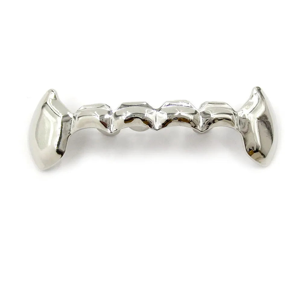 TOPGRILLZ 3pcs DIY double hollow teeth grillz fangs for top and bottom, perfect for Halloween and Christmas costumes.